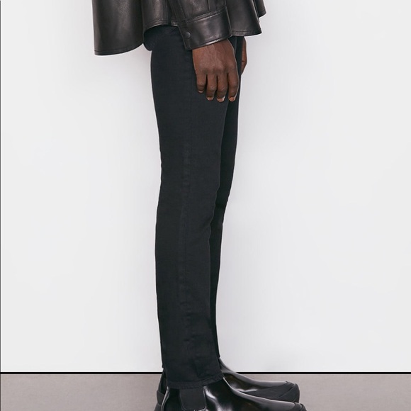 NWOT FRAME Denim Men’s L'Homme Skinny Mid-Rise Jeans in Noir/Black (Size 30) - Picture 5 of 5